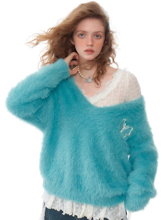 Pullover V-neck sweater【s0000011043】