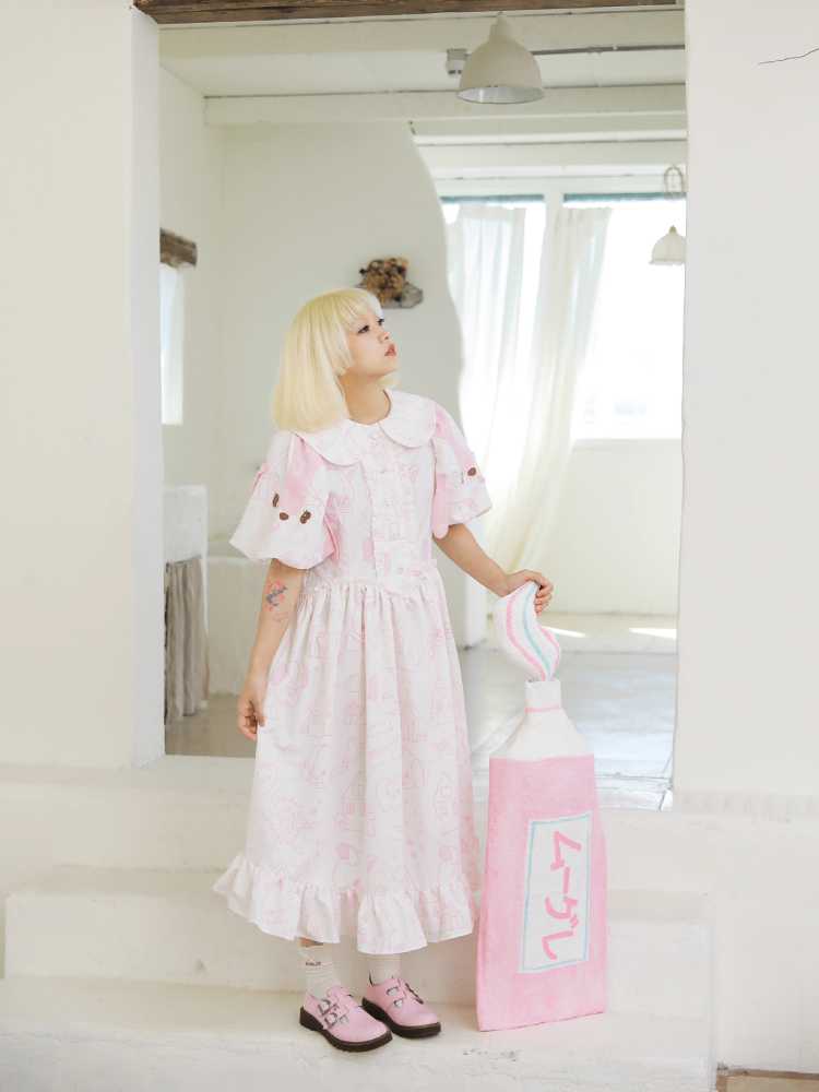 Puff sleeve princess dress【s0000010072】