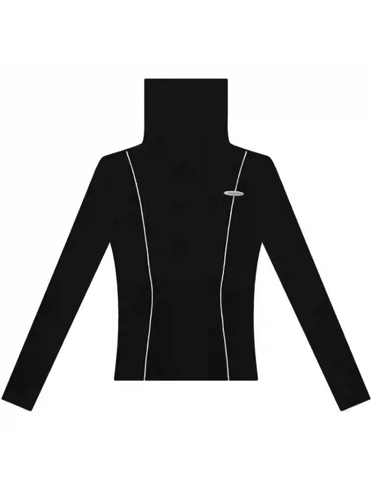 High neck slim fit shirt【s0000011029】