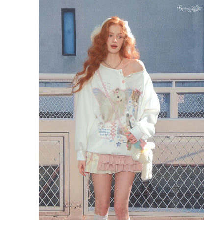 Big Round Neck Loose Lazy Sweatshirt【s0000014362】