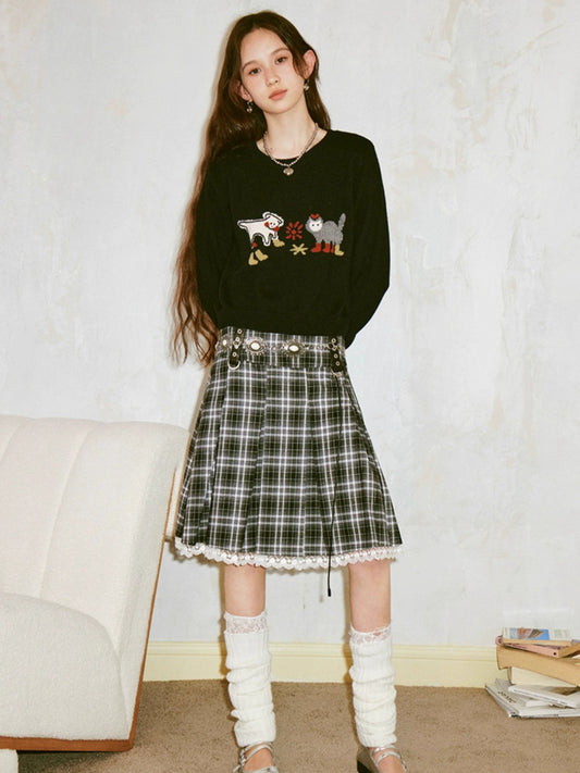 High Wai St Aaane Peeate D 스커트 [S000007079]