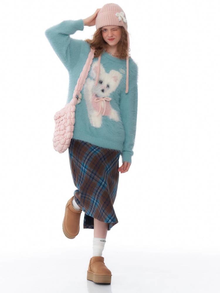 레트로 디자인 개 스웨터 [S0000011058]