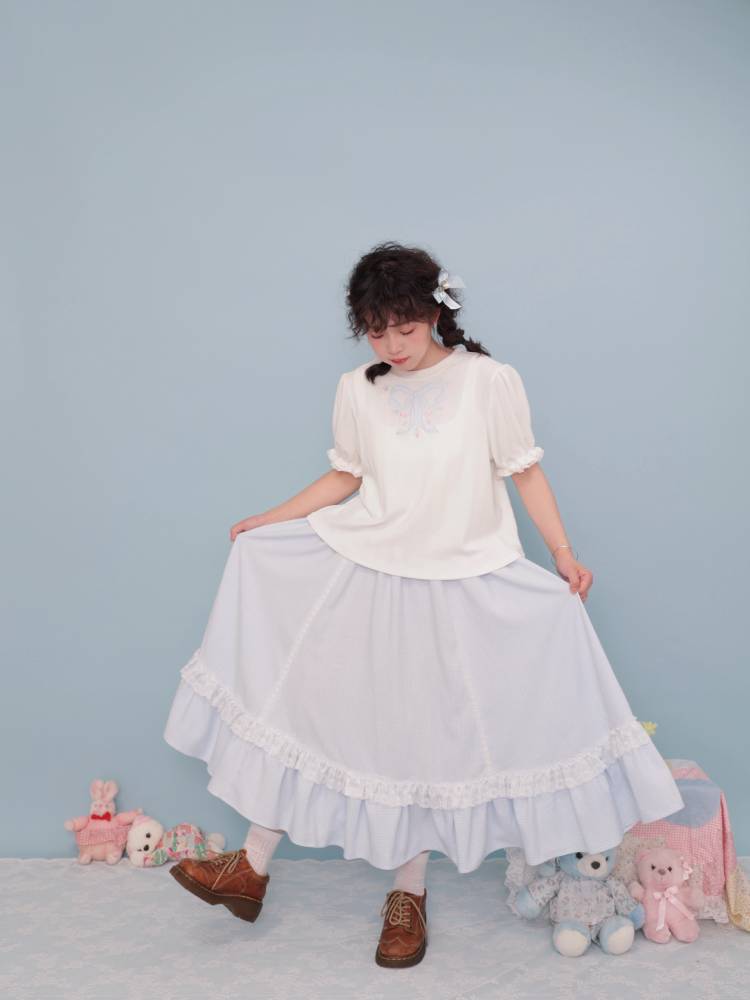 Retro girl plaid skirt【s0000009499】