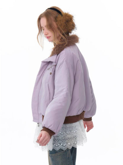 Retro style purple jacket【s0000011077】