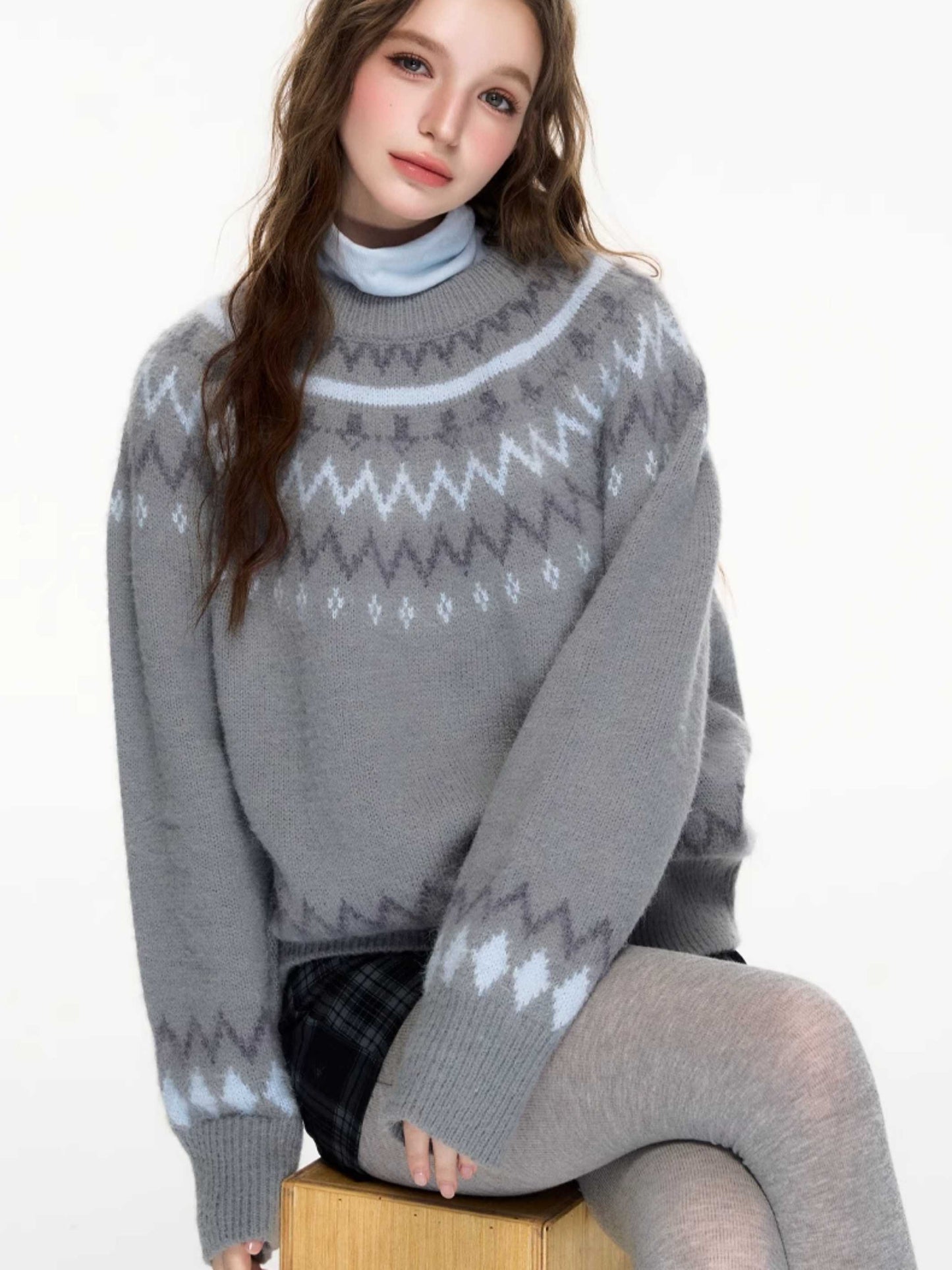 JACQUARD PULLOVER SWEATER [S0000010616]