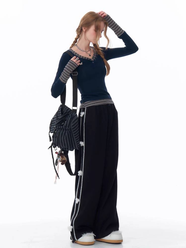 Straight wide leg casual sweatpants【s0000011074】