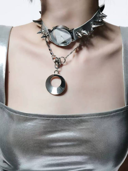 Punk choker chain necklace【s0000008322】