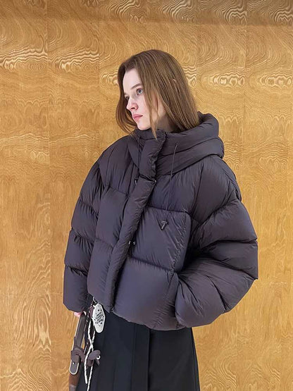 Fluffy Hooded Down Jacket [S0000010806]