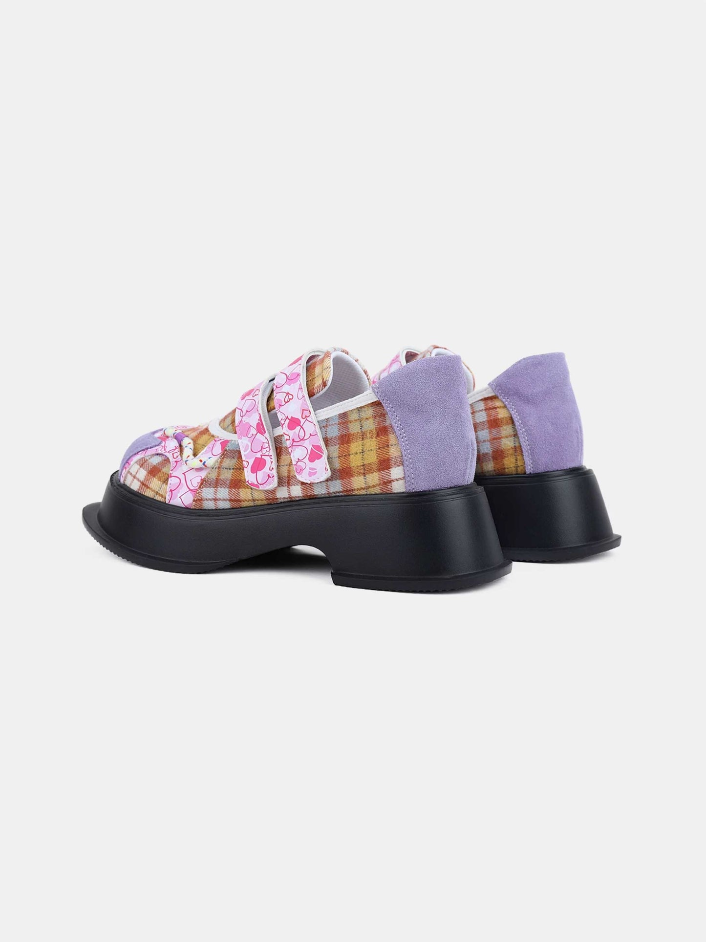 Checkered platform shoes【s0000009819】