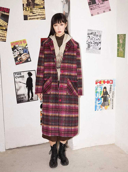 PLAID WOOL COAT [S0000010705]