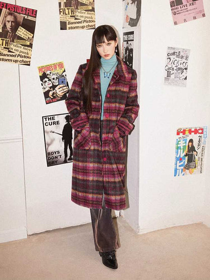 PLAID WOOL COAT [S0000010705]