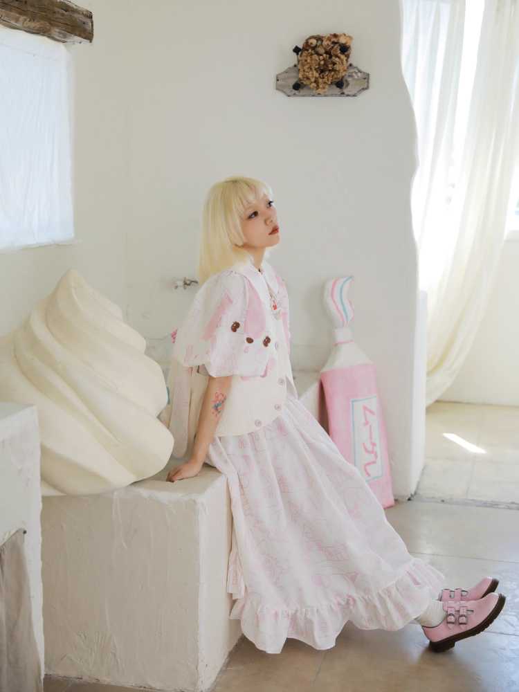 Puff sleeve princess dress【s0000010072】