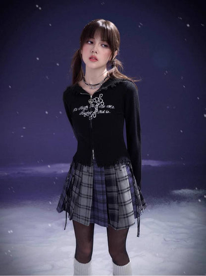 Double zipper knit cardigan【s0000011289】