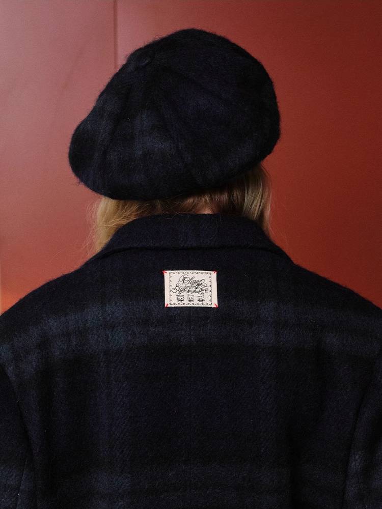 Plaid oversized wool suit jacket【s0000011377】