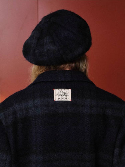 Plaid oversized wool suit jacket【s0000011377】