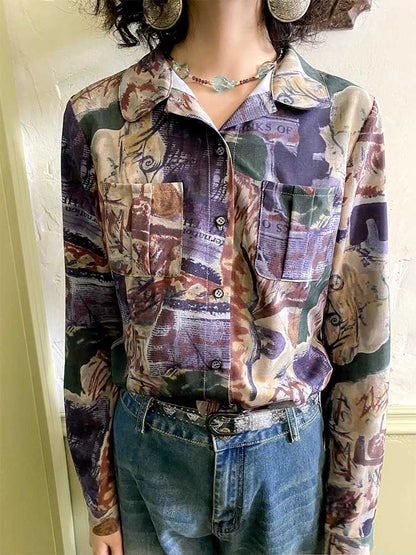 Printed casual loose shirt【s0000009624】