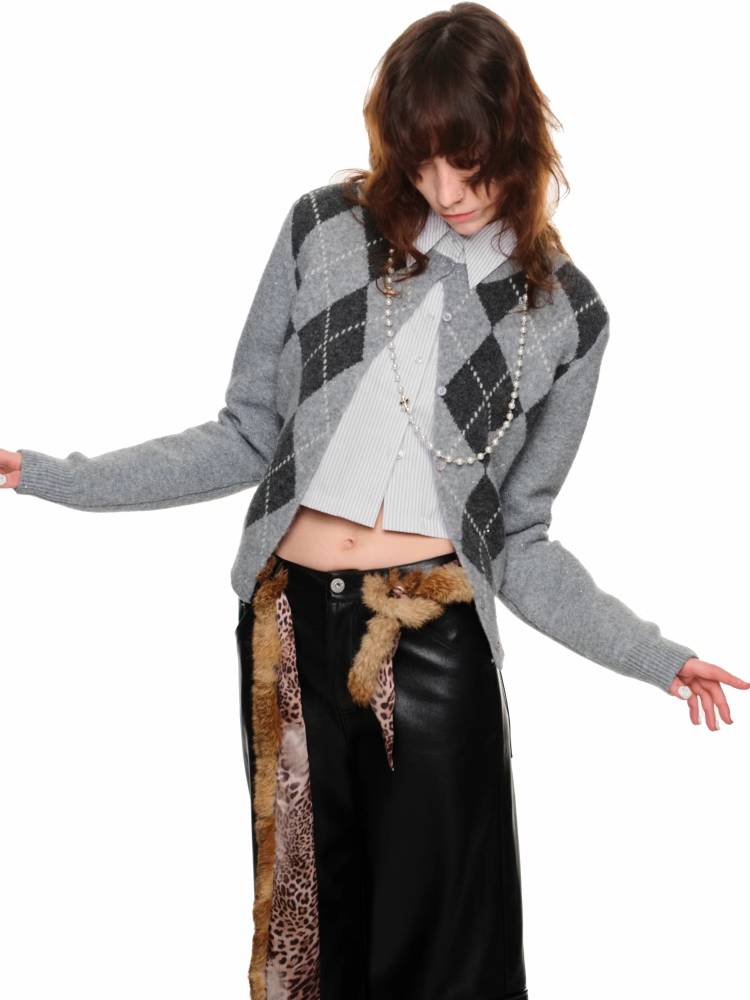 프레피 스타일 니트 가디건 [S0000011373]