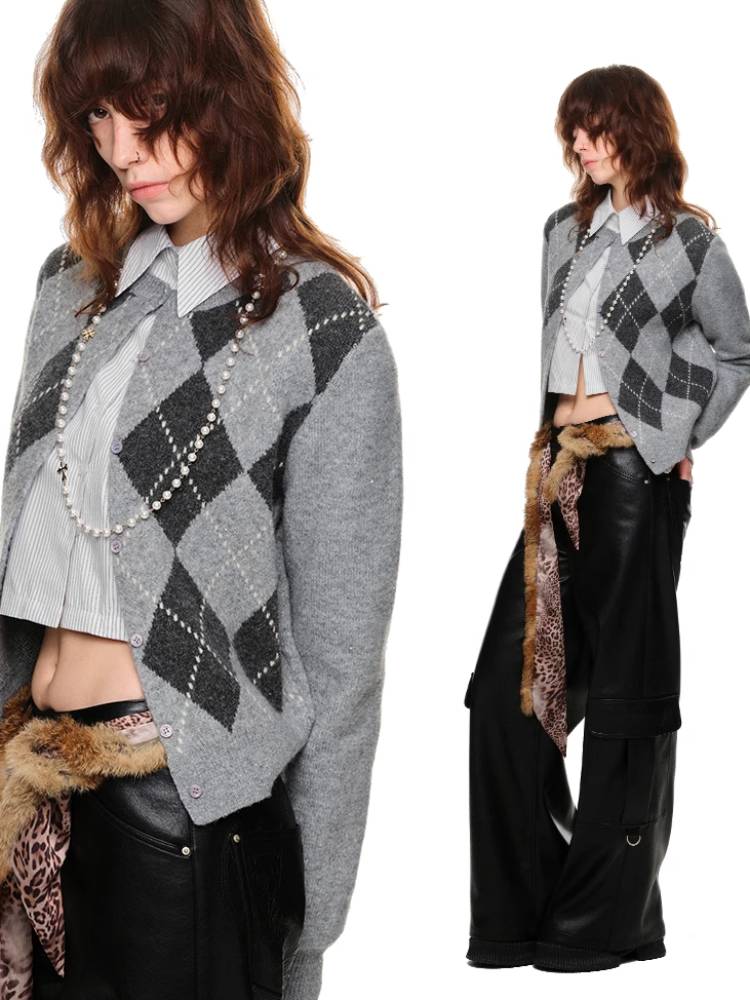 프레피 스타일 니트 가디건 [S0000011373]