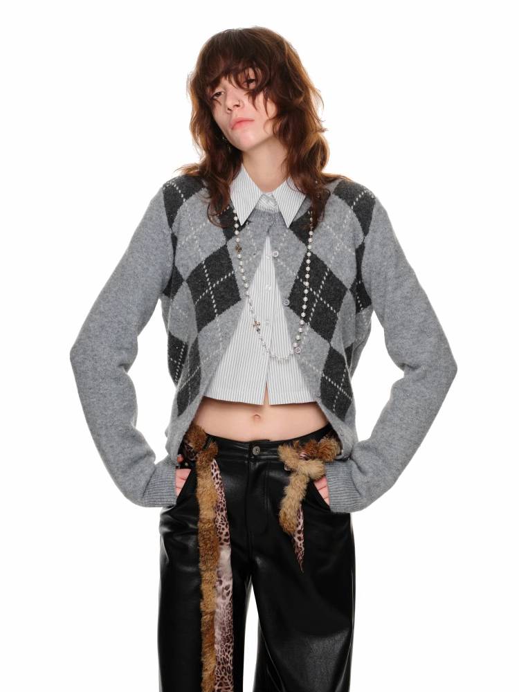 프레피 스타일 니트 가디건 [S0000011373]