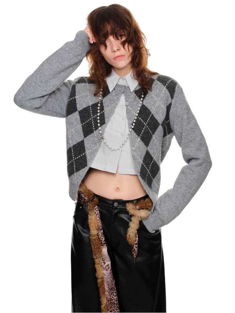 프레피 스타일 니트 가디건 [S0000011373]