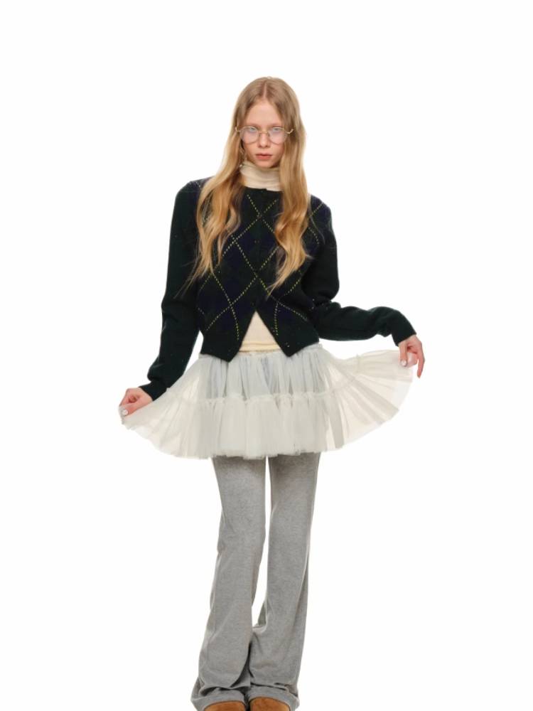 프레피 스타일 니트 가디건 [S0000011373]