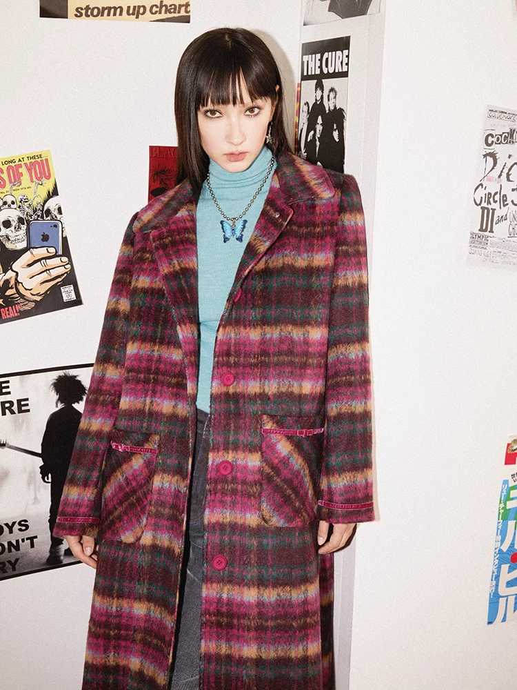 PLAID WOOL COAT [S0000010705]