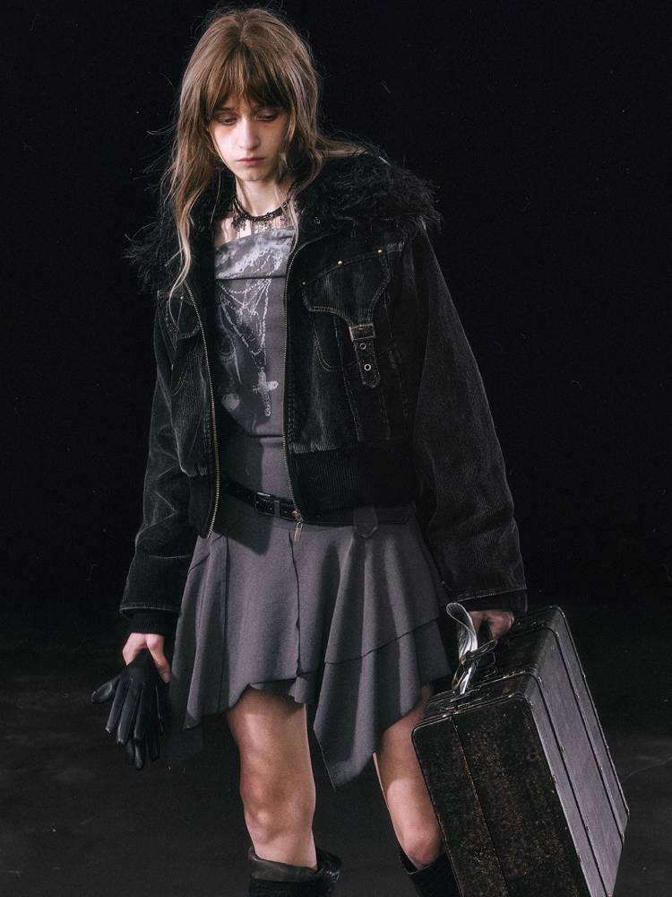 Fur cotton jacket【s0000011451】