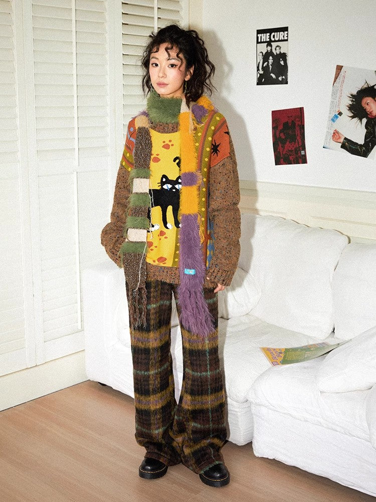 Soft striped scarf【s0000011115】