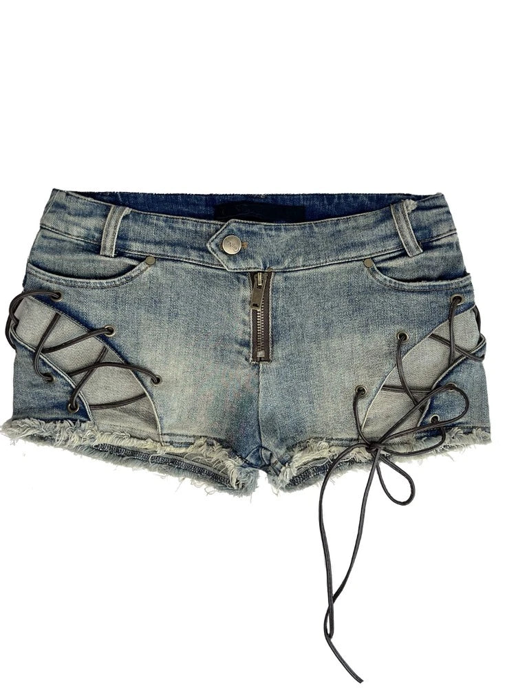 DISTRESSED DENIM SHORTS [S0000009490]