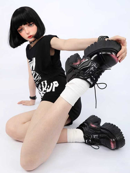 Hot girl punk platform shoes【s0000010086】