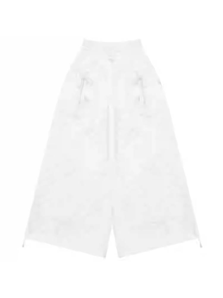 High waist slim wide leg casual pants【s0000011065】