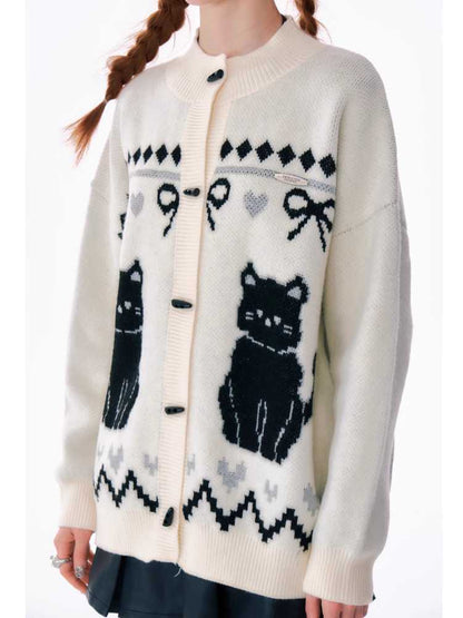 Cat sweater cardigan【s0000010162】