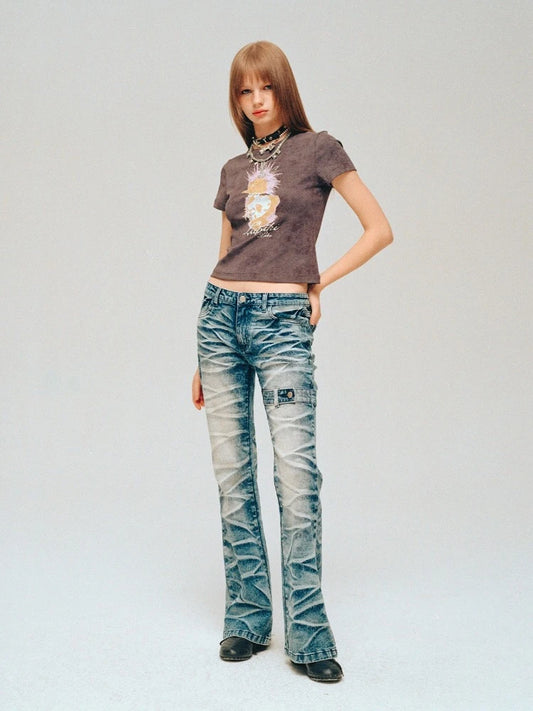 Printed cotton short-sleeve T-shirt【s0000008377】