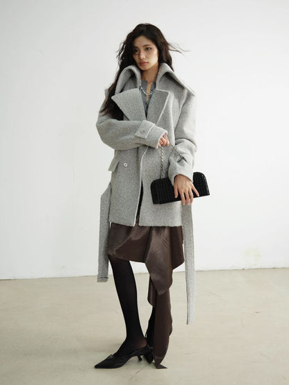 Light Grey Wool COAT [S0000010927]