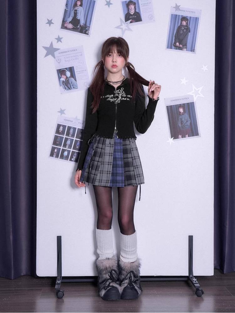 Double zipper knit cardigan【s0000011289】