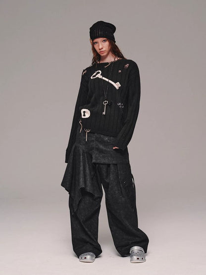 Wide leg casual pants【s0000011463】