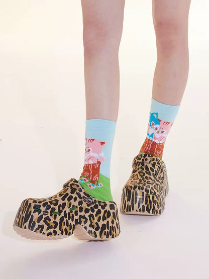 Cat Printon Socks [S0000009051]