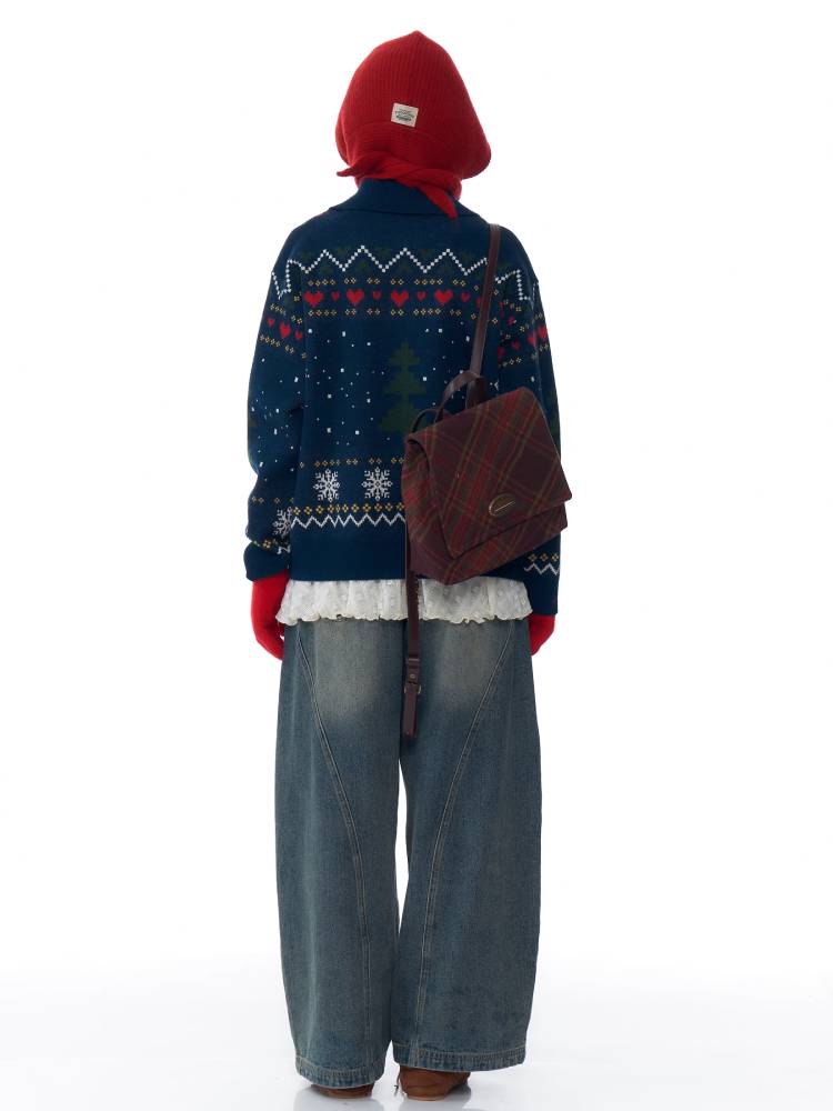 Retro snowman sweater【s0000011072】