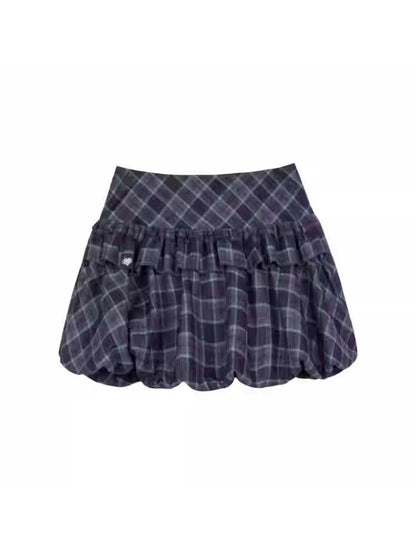 PLAID BUD SKIRT [S0000010684]