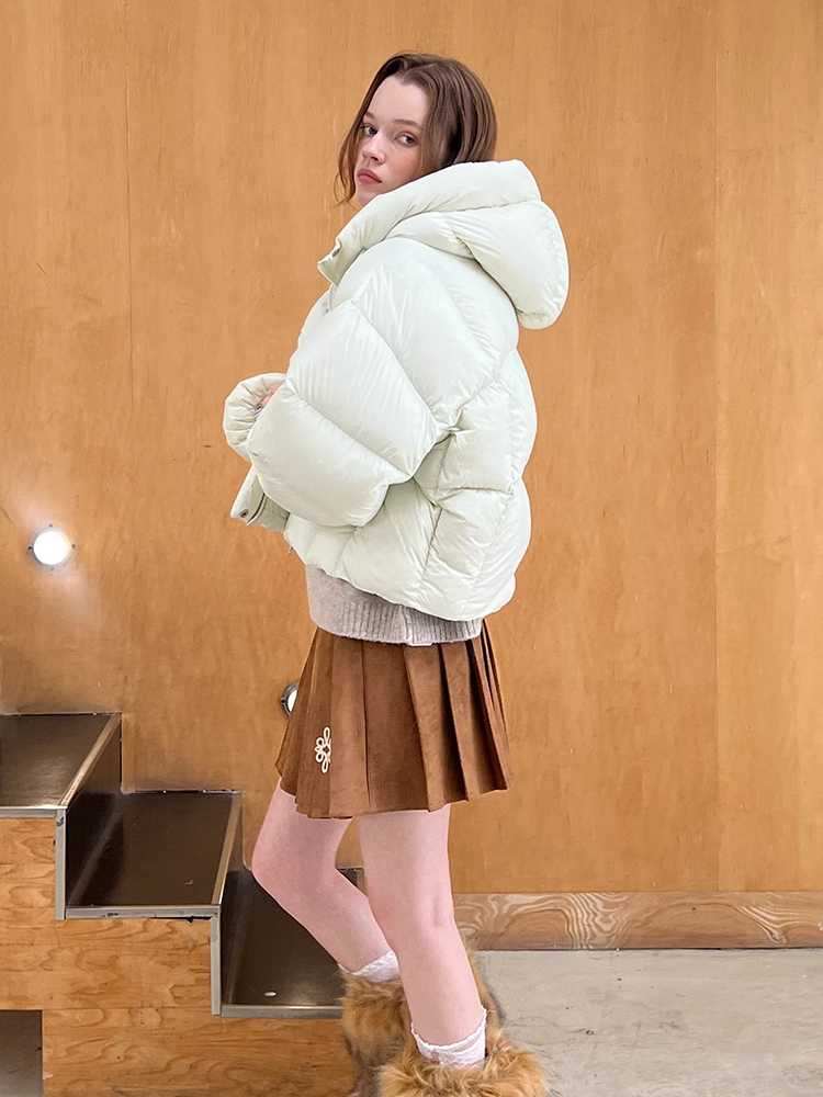 Fluffy Hooded Down Jacket [S0000010806]