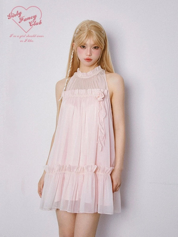 Pleated sleeveless dress【s0000008927】