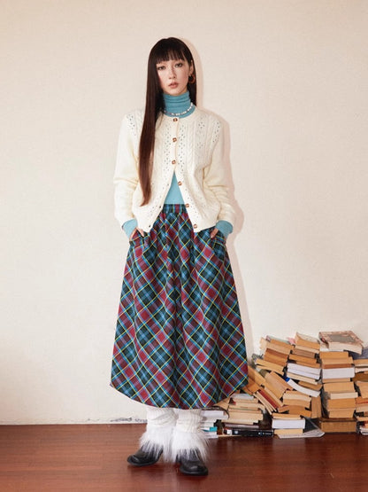 Plaid bud skirt【s0000010361】