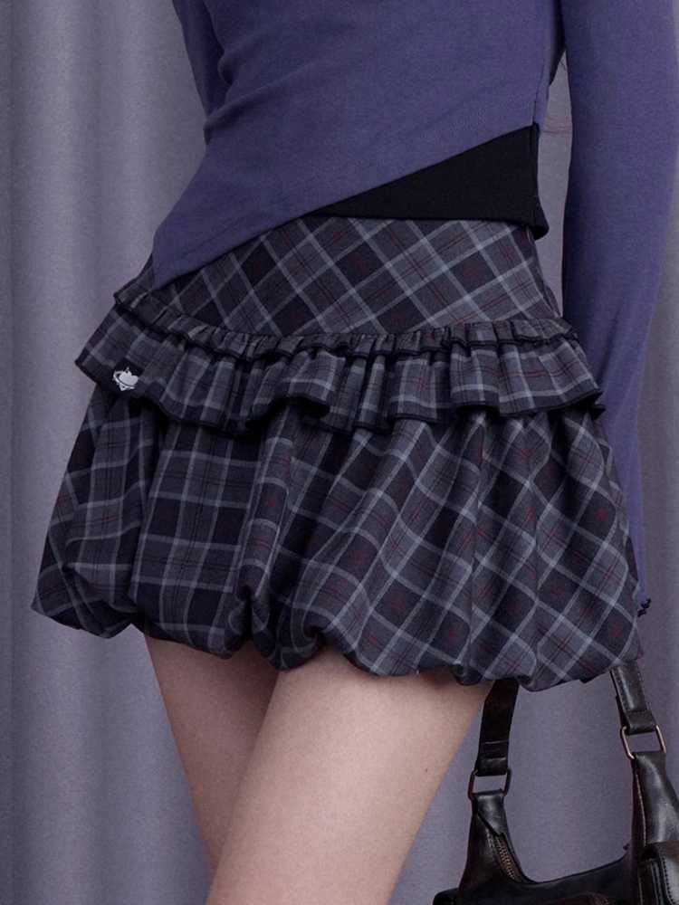 PLAID BUD SKIRT [S0000010684]