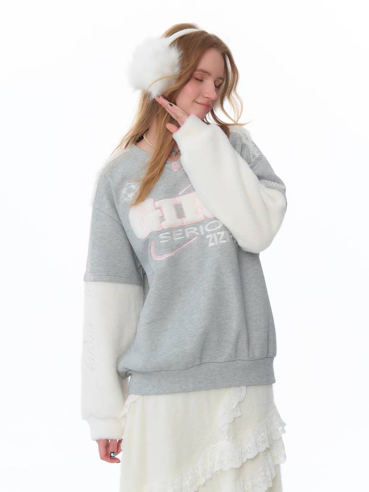 Sports style V-neck sweatshirt【s0000011086】