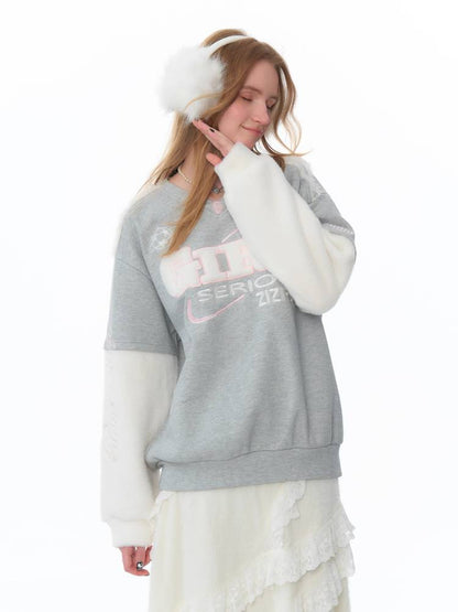 Sports style V-neck sweatshirt【s0000011086】