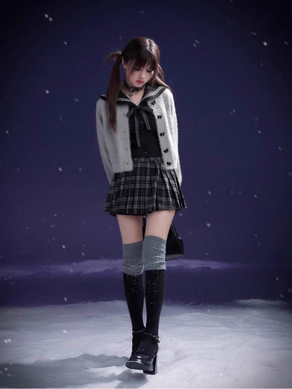 Fake two-piece knit cardigan【s0000011088】