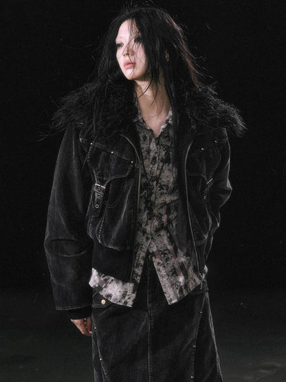 Fur cotton jacket【s0000011451】