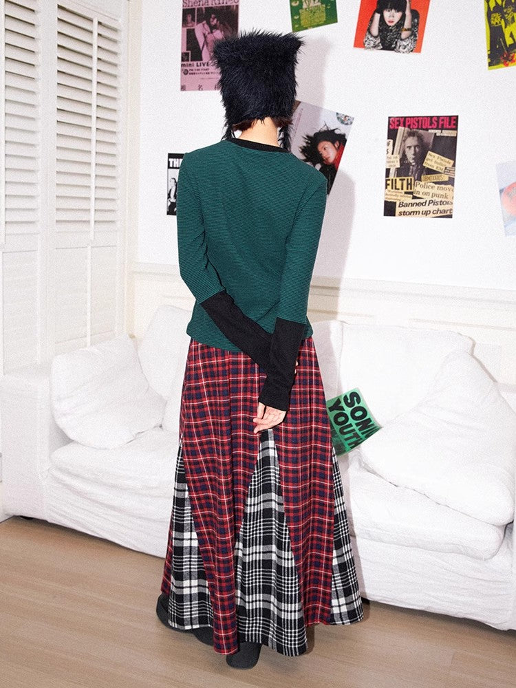 Striped retro t-shirt【s0000011304】