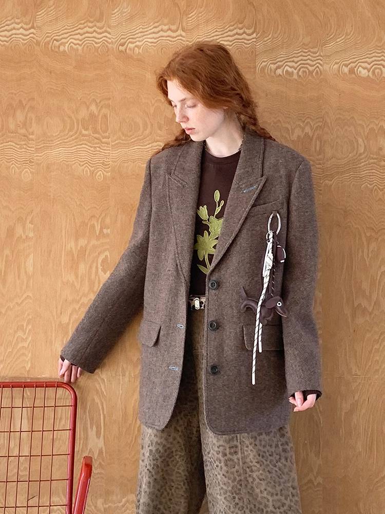 Retro Wool Suit Jacket [S0000010837]