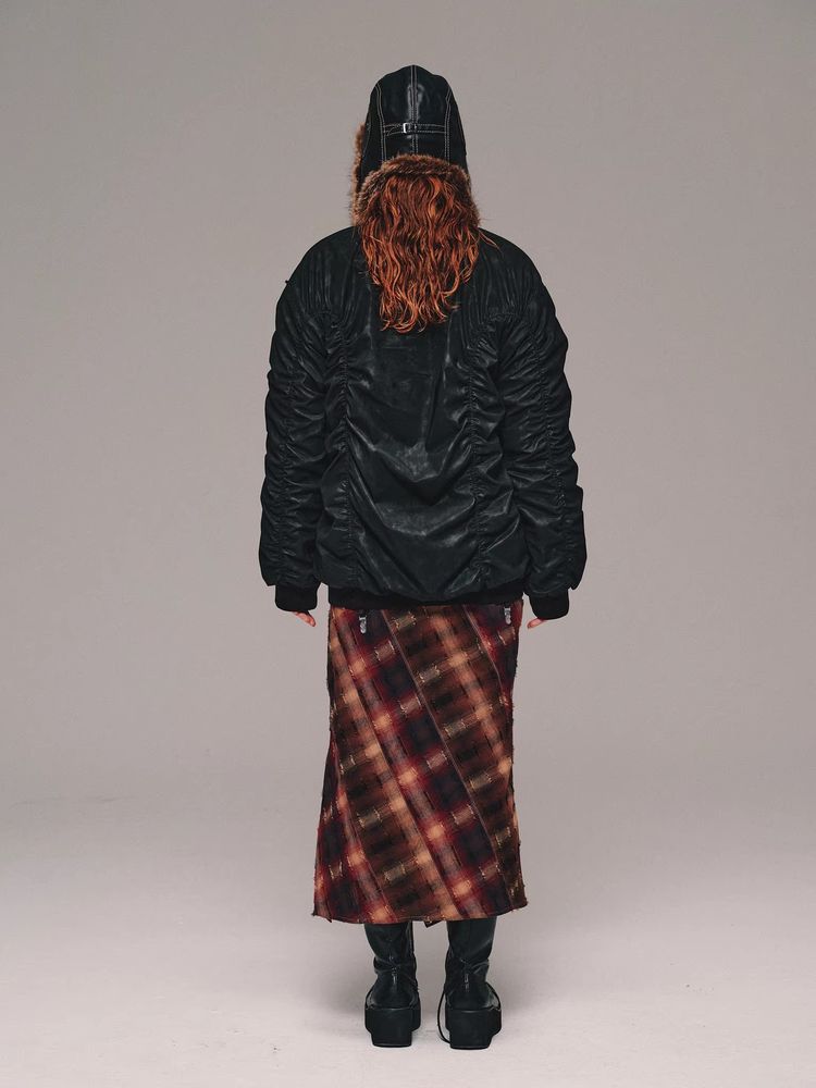 Faux leather reversible jacket【s0000011467】